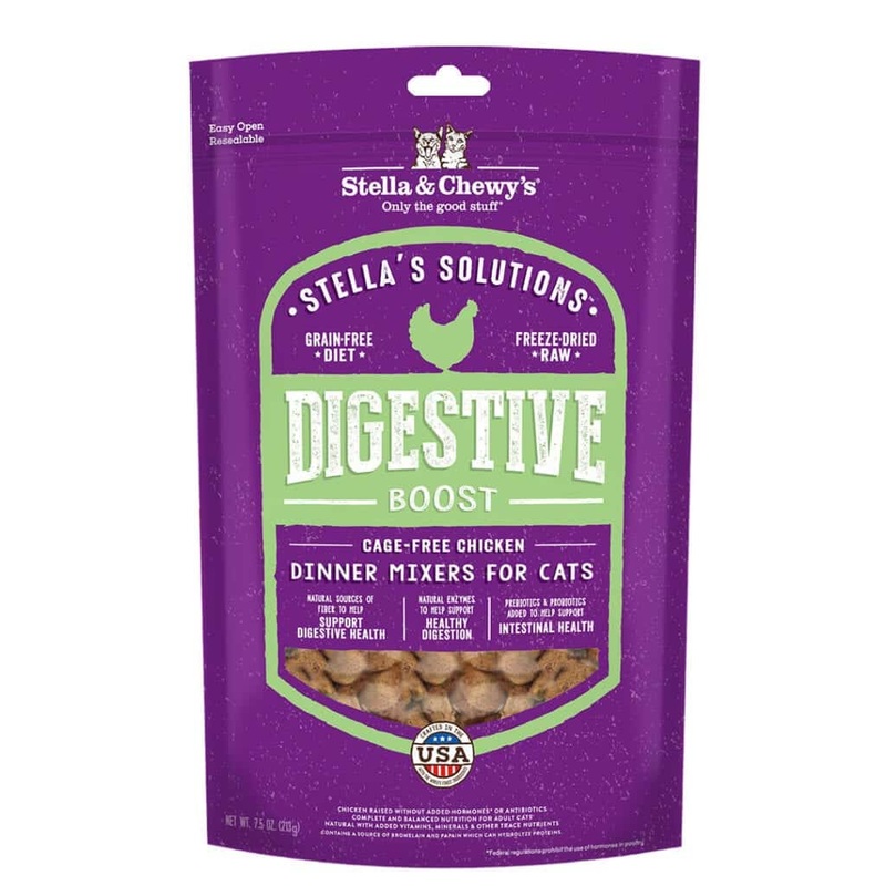 Stella’s Solutions Digestive Boost & Support Grain Free Cage-Free Chicken Dinner Mixers for Cats