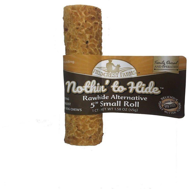 Fieldcrest Nothin to Hide Peanut Butter Roll 5 inch Dog Chew