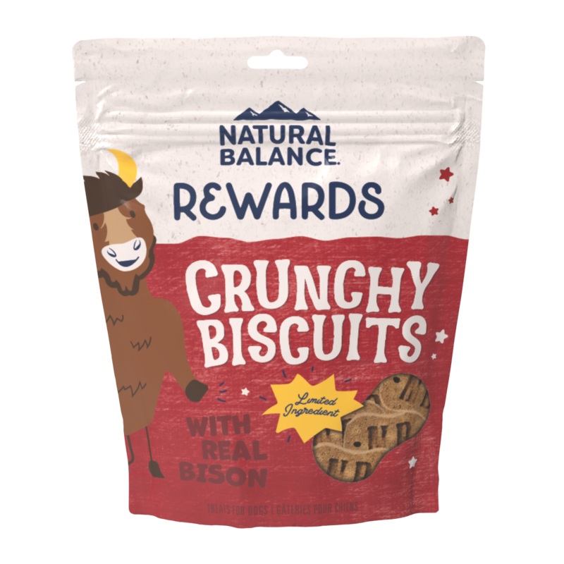 Natural Balance Rewards Crunchy Biscuits With Real Bison Dog Treat
