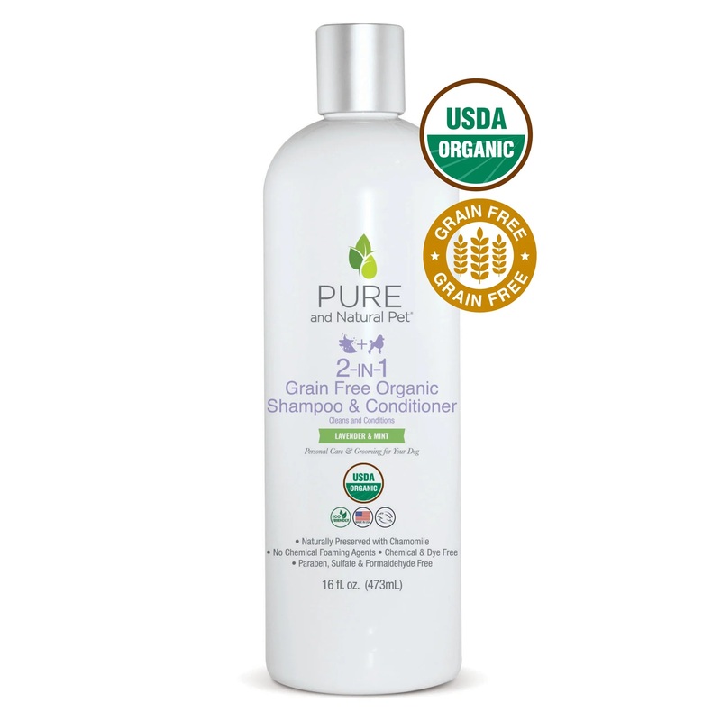 PURE and Natural Pet 2-in-1 Organic Grain-Free Lavender & Mint Scent Shampoo & Conditioner