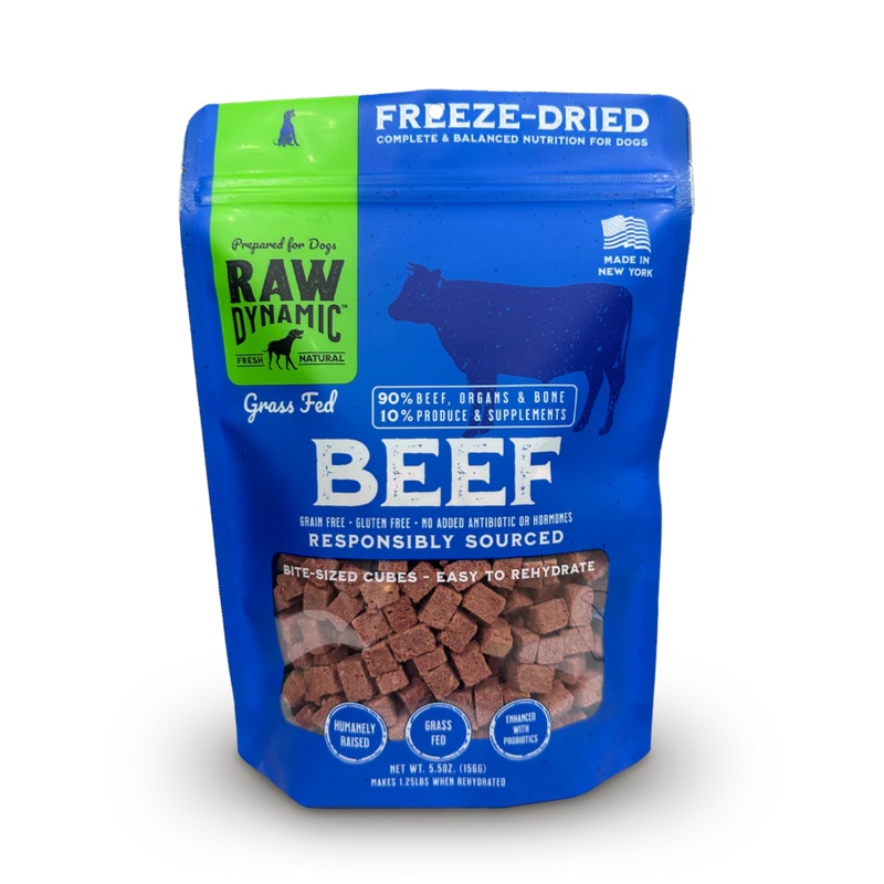Raw Dynamic Freeze Dried Beef Dog Food