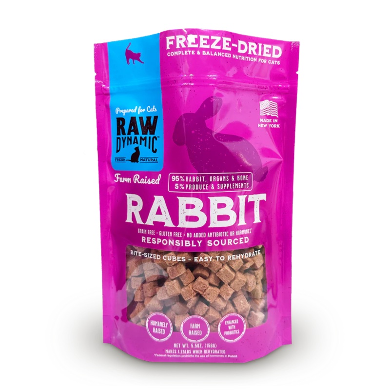 Raw Dynamic Freeze Dried Rabbit Cat Food