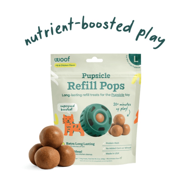 Woof Pupsicle Pops Beef & Peanut Butter Recipe Dog Treat