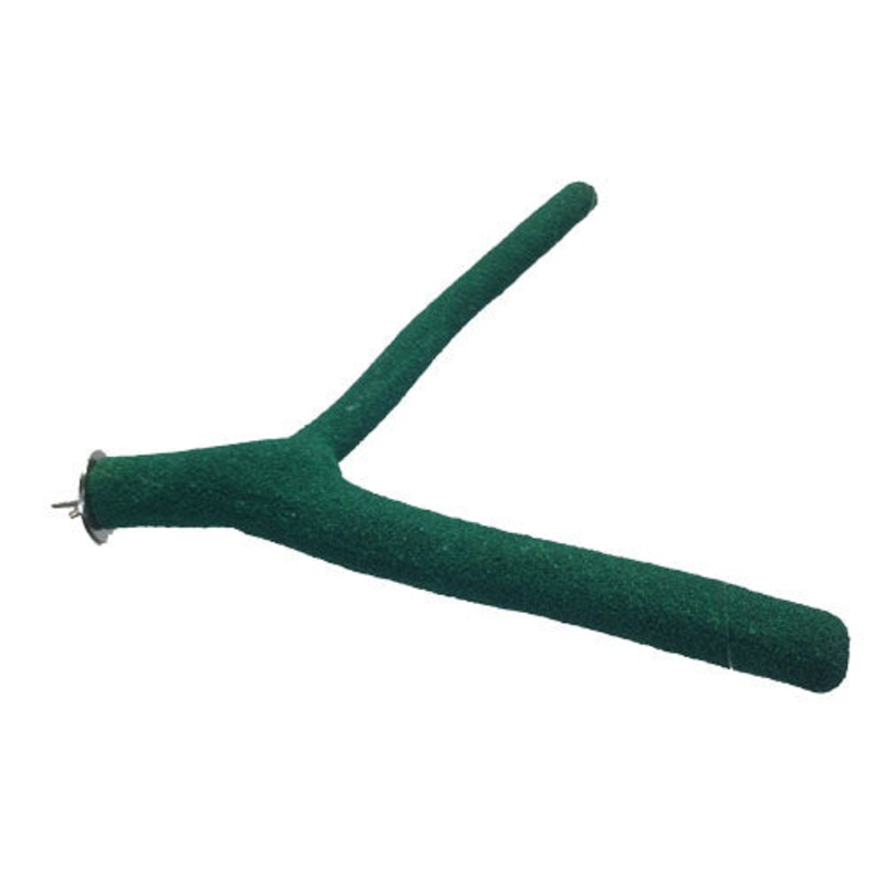 A & E Happy Beaks Forked Sand Covered Bird Perch