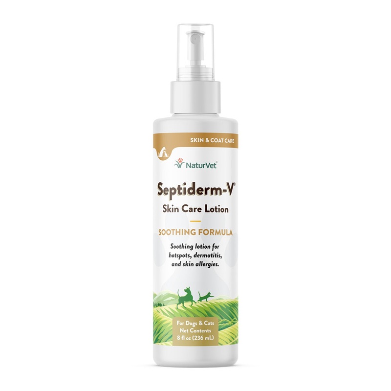 NaturVet SeptidermV Skin Care Lotion for Dogs and Cats