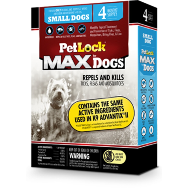 PetLock MAX Flea & Tick Treatment for Dogs 5-10 Lbs