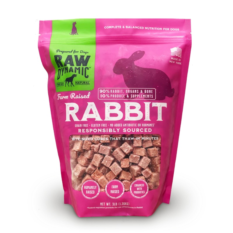 Raw Dynamic Frozen Rabbit Dog Food
