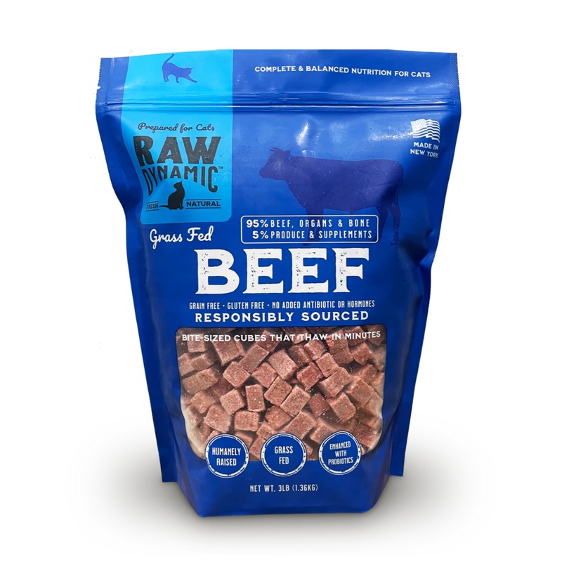 Raw Dynamic Frozen Raw Beef Formula Cat Food