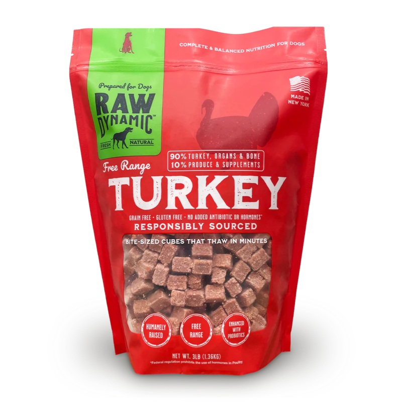 Raw Dynamic Frozen Turkey Dog Food