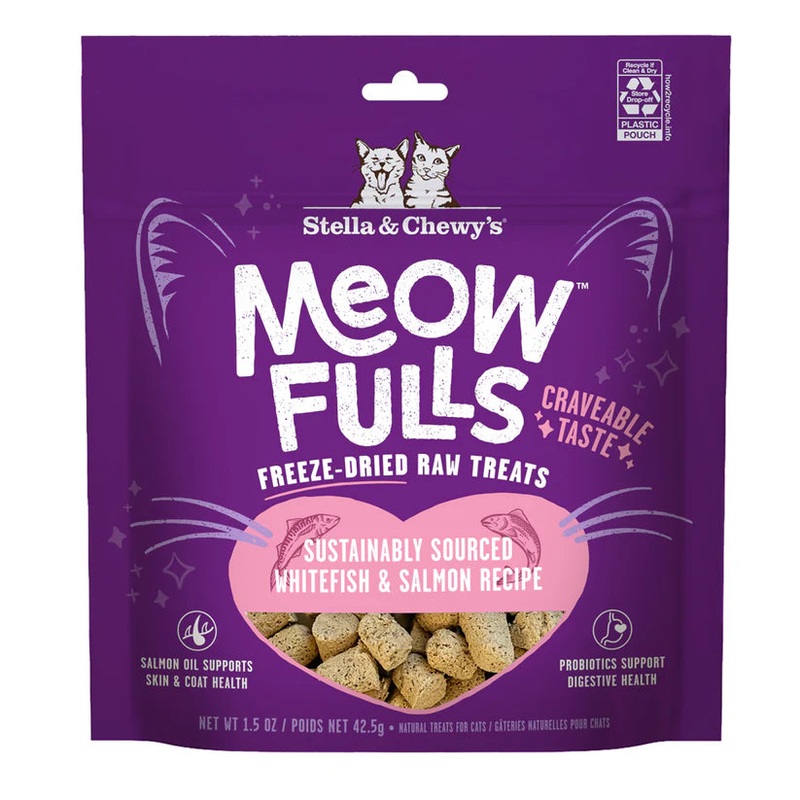 Stella & Chewy’s Meow Fulls Freeze Dried Raw Whitefish & Salmon Recipe Cat Treats