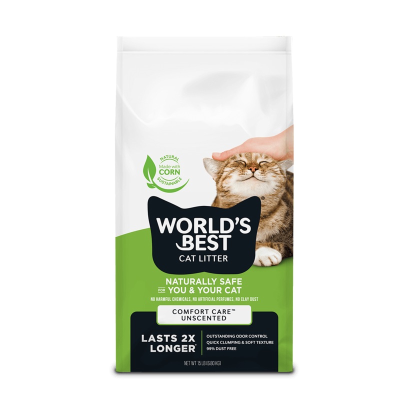 World’s Best Cat Litter Comfort Care Unscented Clumping Cat Litter