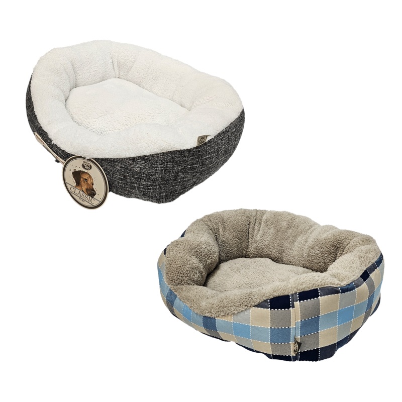 Happy Tails Donut Cuddler Dog Bed, 21 x 17