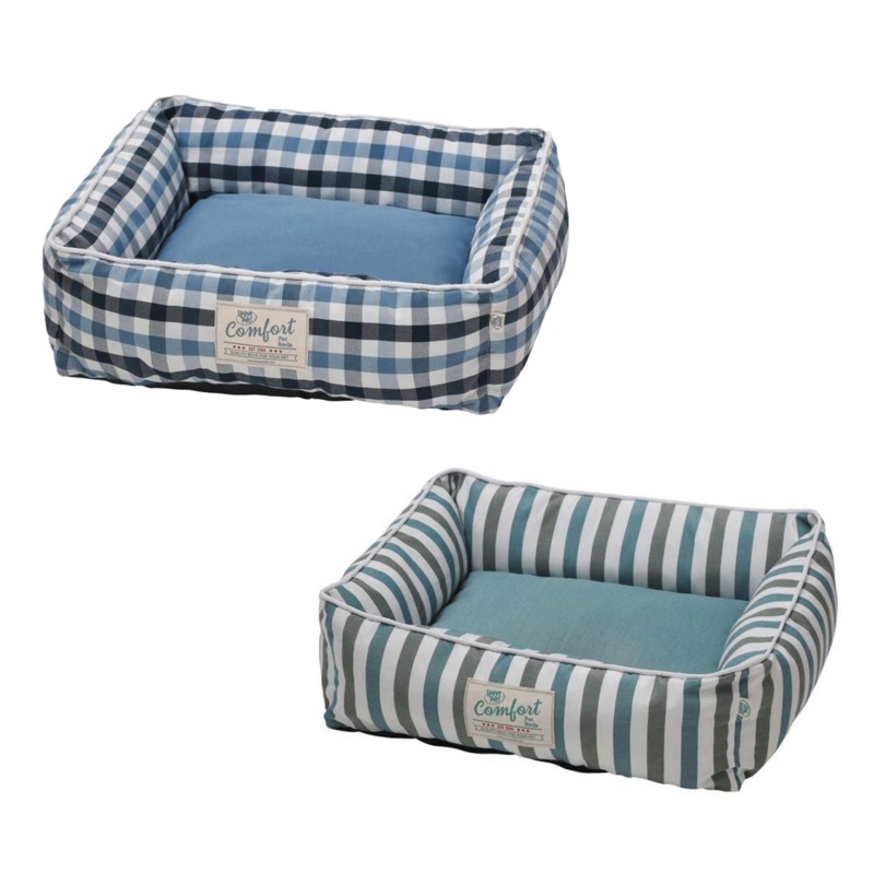 Happy Tails Plaid Cloud Cuddler Dog Bed, 24 x 20
