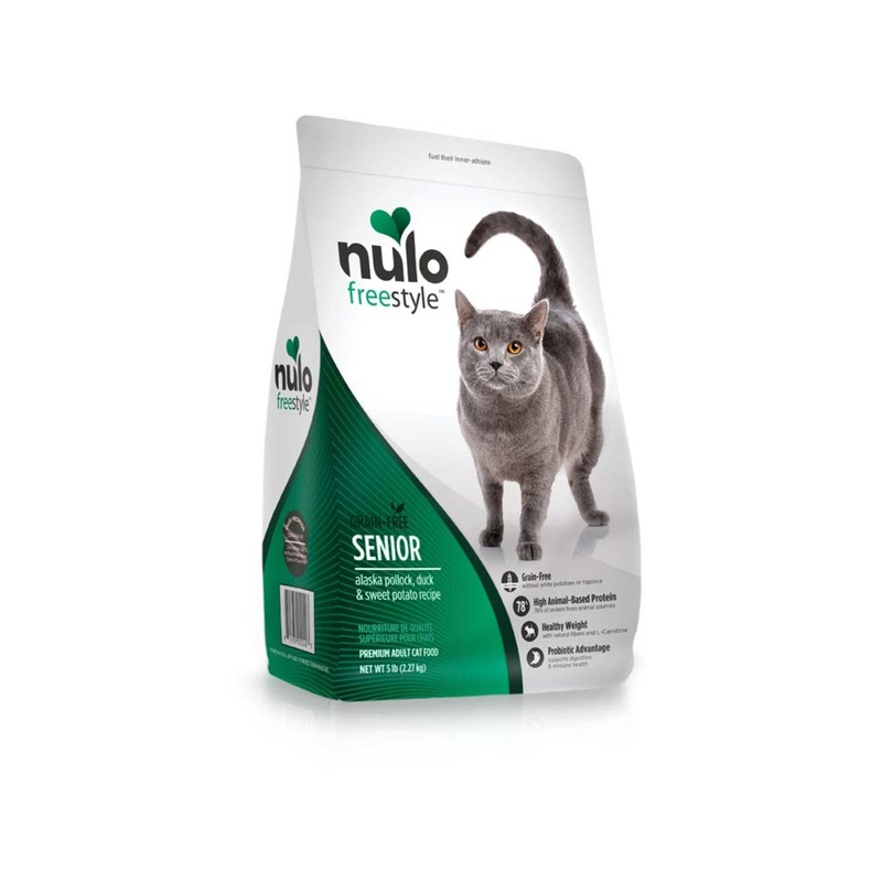 Nulo Freestyle Grain-Free Alaska Pollock, Duck & Sweet Potato Senior Dry Cat Food