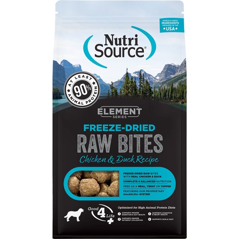 NutriSource Element Freeze-Dried Bites Chicken & Duck Recipe Dog Food