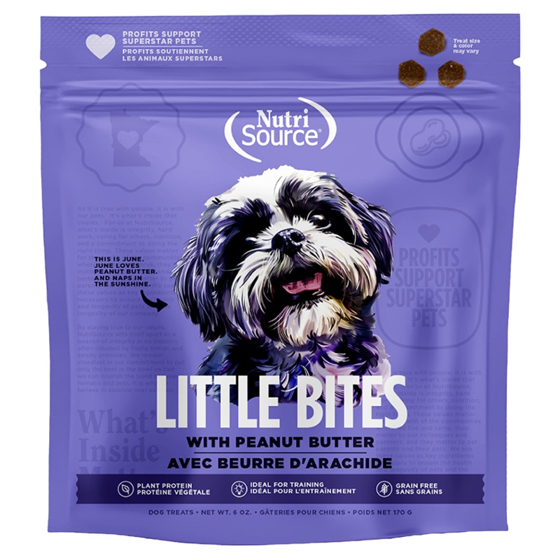 NutriSource Grain Free Little Bites with Peanut Butter Dog Training Treat