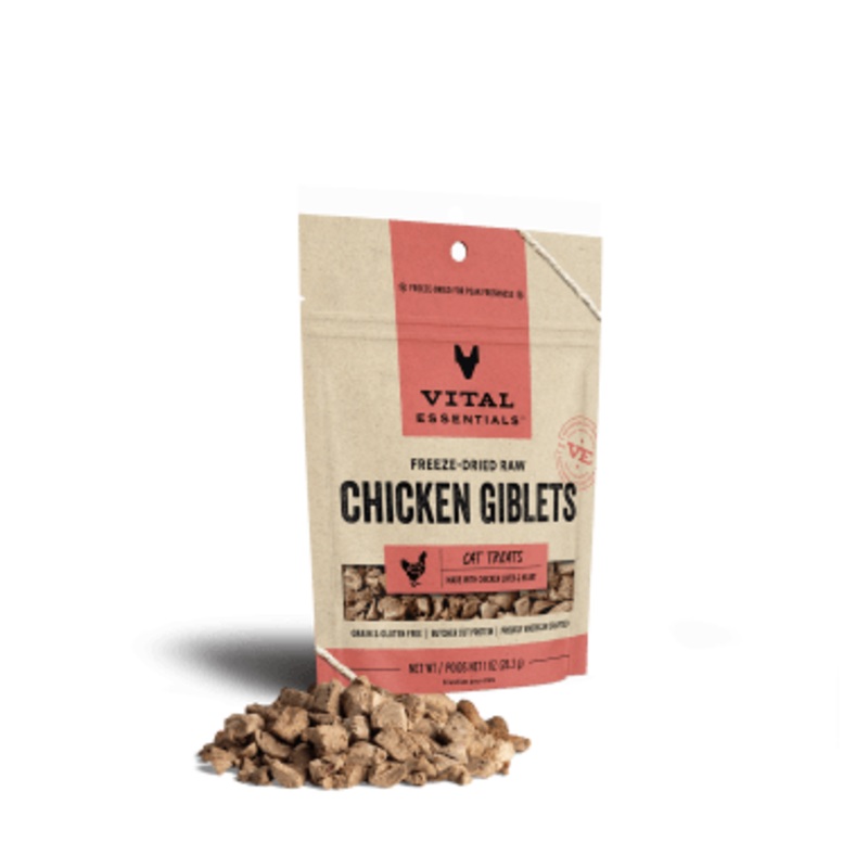 Vital Essentials Freeze-Dried Chicken Giblets Cat Treats