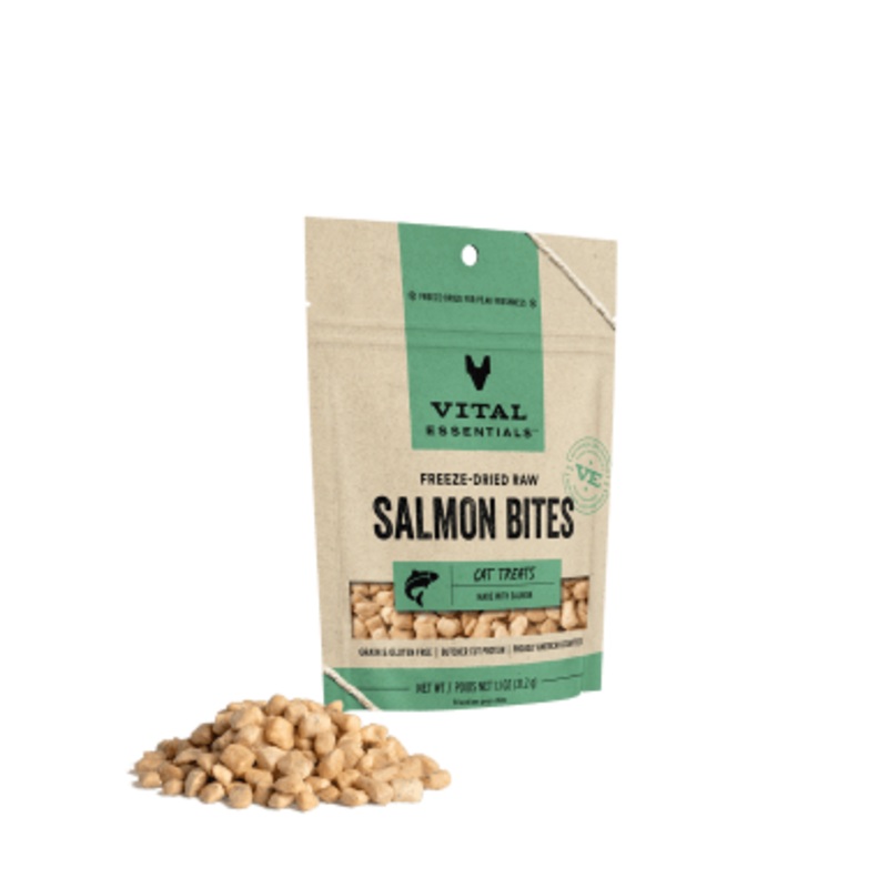 Vital Essentials Freeze-Dried Salmon Bites Cat Treats