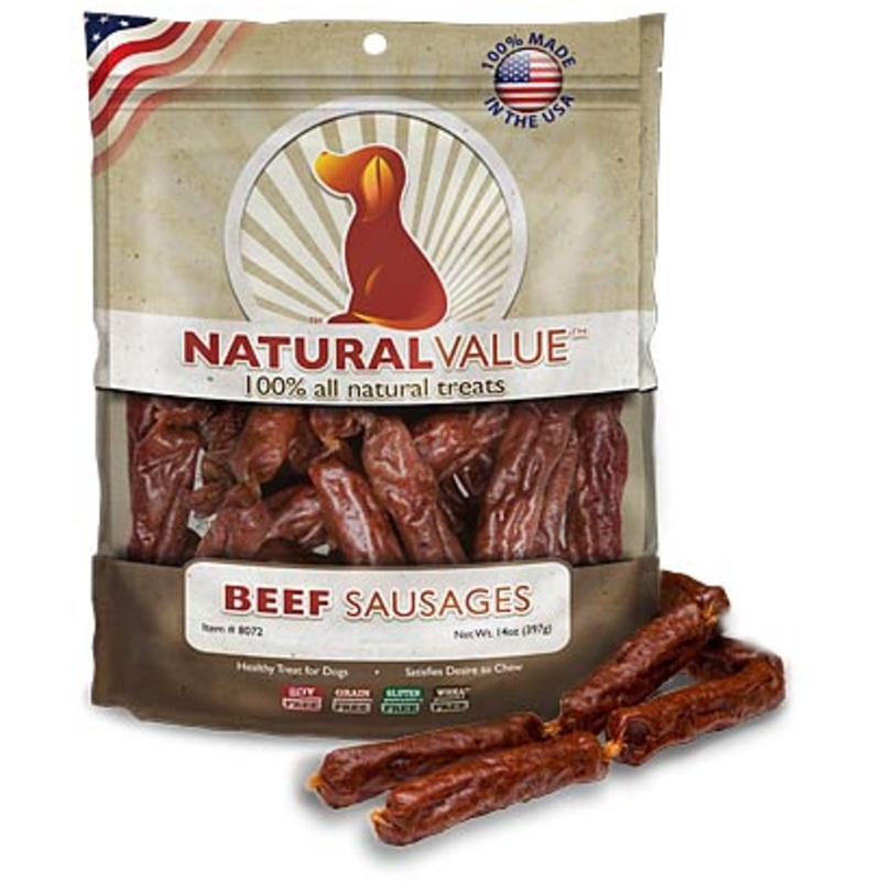 Loving Pets Natural Value Beef Sausages Dog Treats
