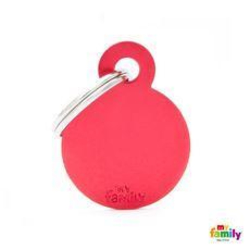 My Family Pet Tags Red Circle|Small|Large