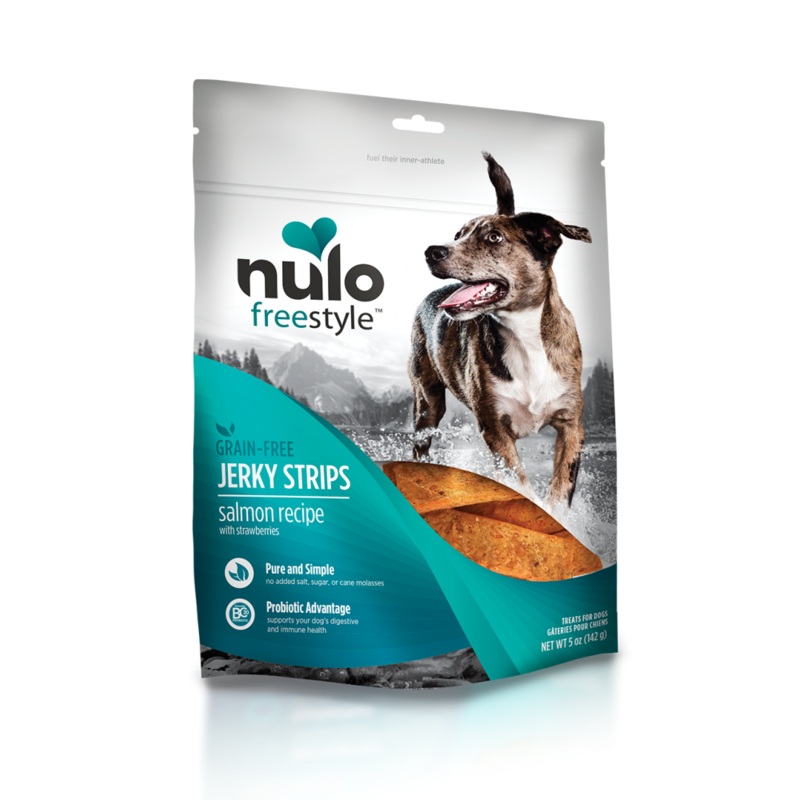 Nulo Freestyle Grain Free Salmon & Strawberries Recipe Jerky Dog Treats