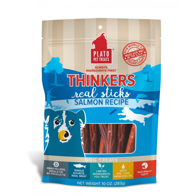 Plato New Thinkers Wild Alaskan Salmon Sticks Dog Treats
