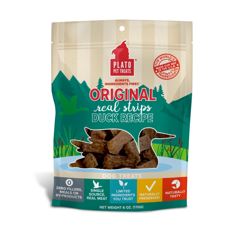 Plato Real Strips Duck Meat Bar Dog Treats