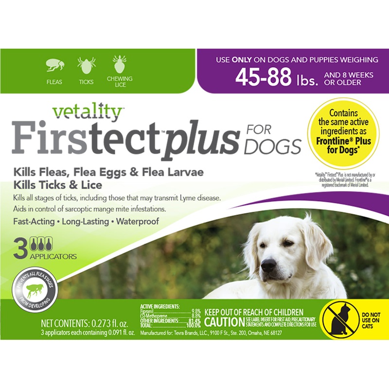 Vetality Firstect Plus Dogs 45-88 lbs 3 Dose