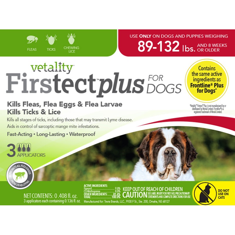 Vetality Firstect Plus Dogs 89-132 lbs 3 Dose