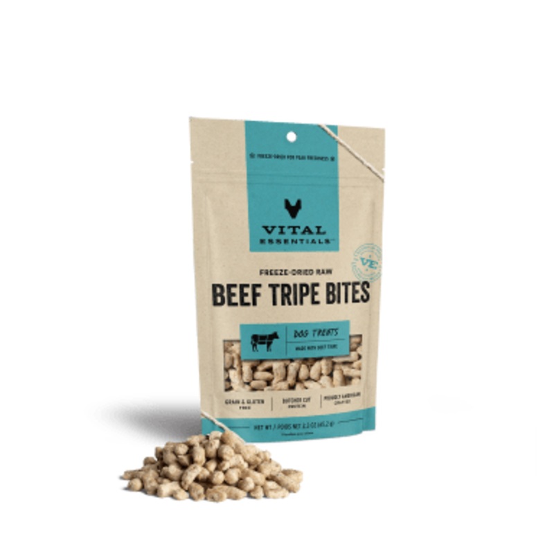 Vital Essentials Freeze-Dried Beef Tripe Bites Dog Treats