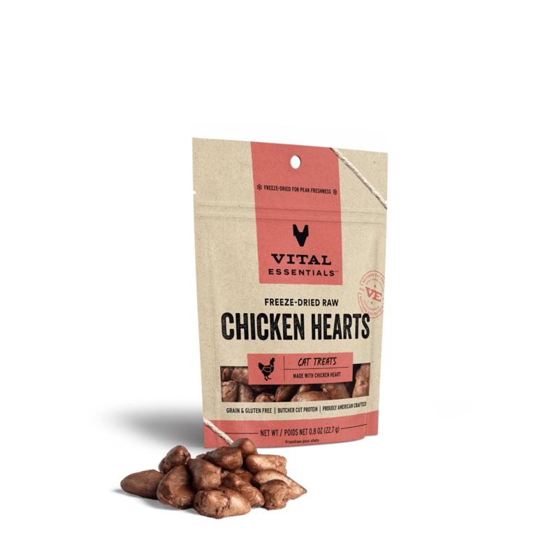 Vital Essentials Freeze-Dried Chicken Hearts Cat Treats