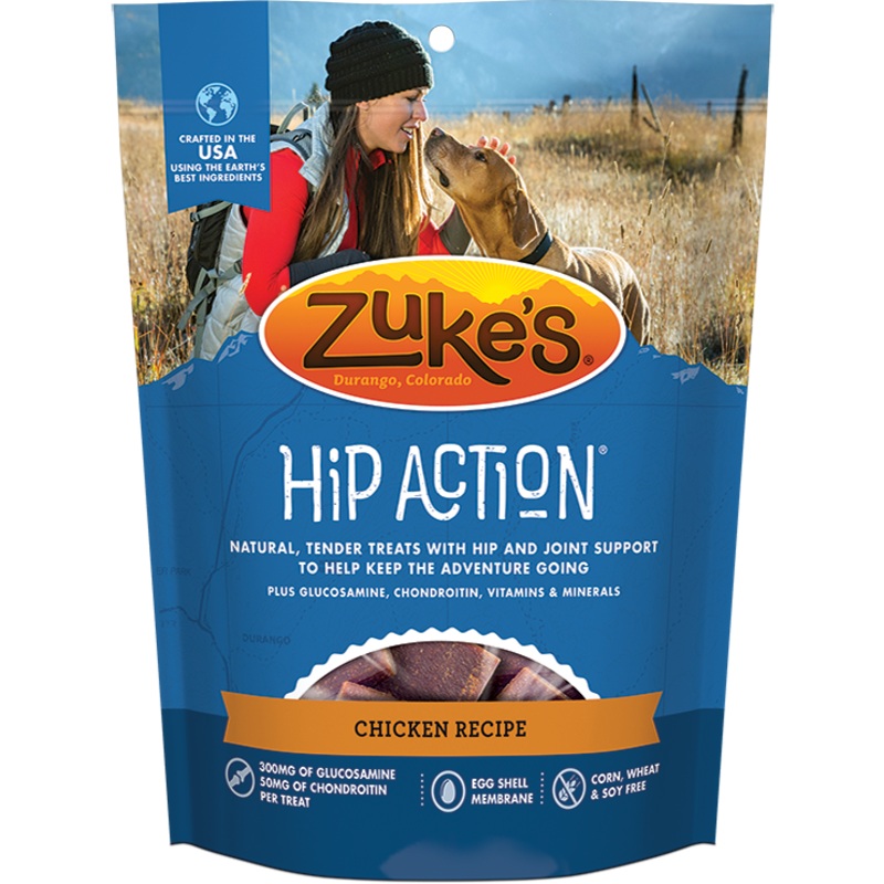 Zukes Hip Action Chicken Dog Treats with Glucosamine and Chondroitin