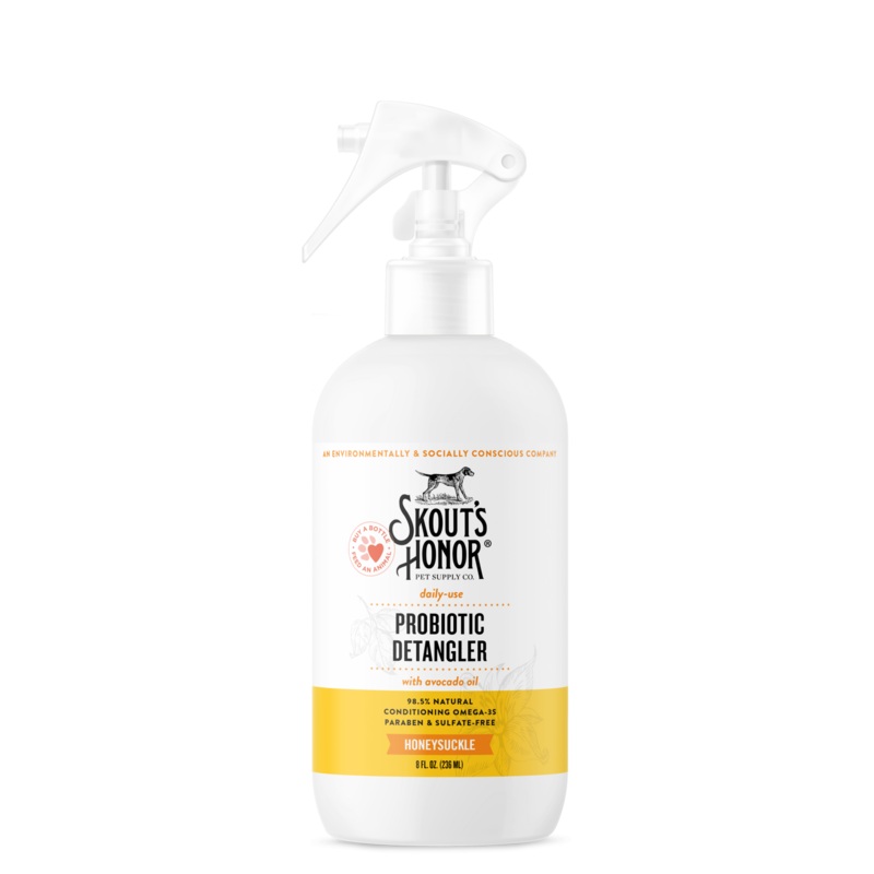 Skout’s Honor Probiotic Detangler Spray Honeysuckle For Dogs & Cats
