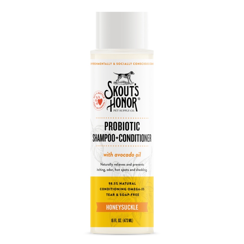 Skout’s Honor Probiotic Shampoo + Conditioner Honeysuckle For Dogs & Cats