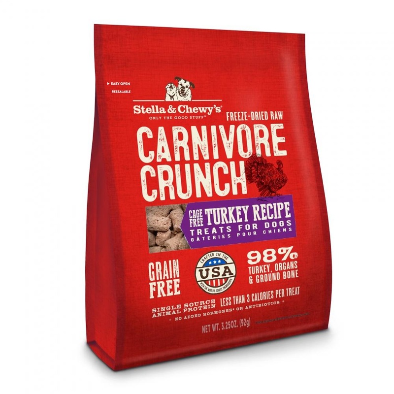 Stella & Chewy’s Carnivore Crunch Grain Free Turkey Recipe Freeze Dried Raw Dog Treats