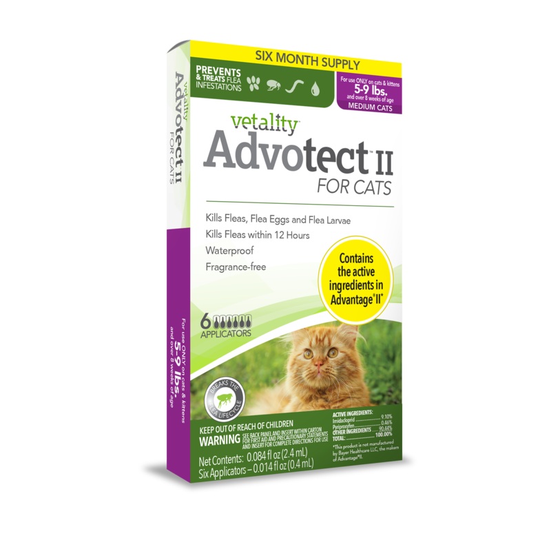 Vetality Advotect II for Cats 5-9 lbs 6 Dose