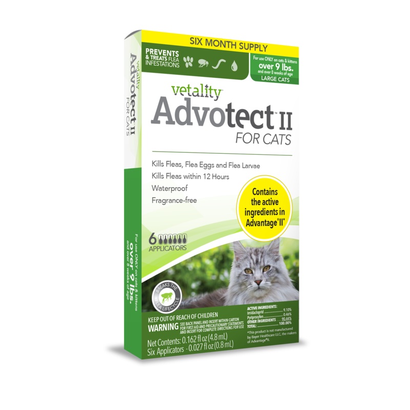 Vetality Advotect II for Cats >9 lbs 6 Dose