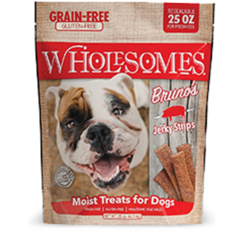 Wholesomes Bruno’s Pork Jerky Strips Dog Treats