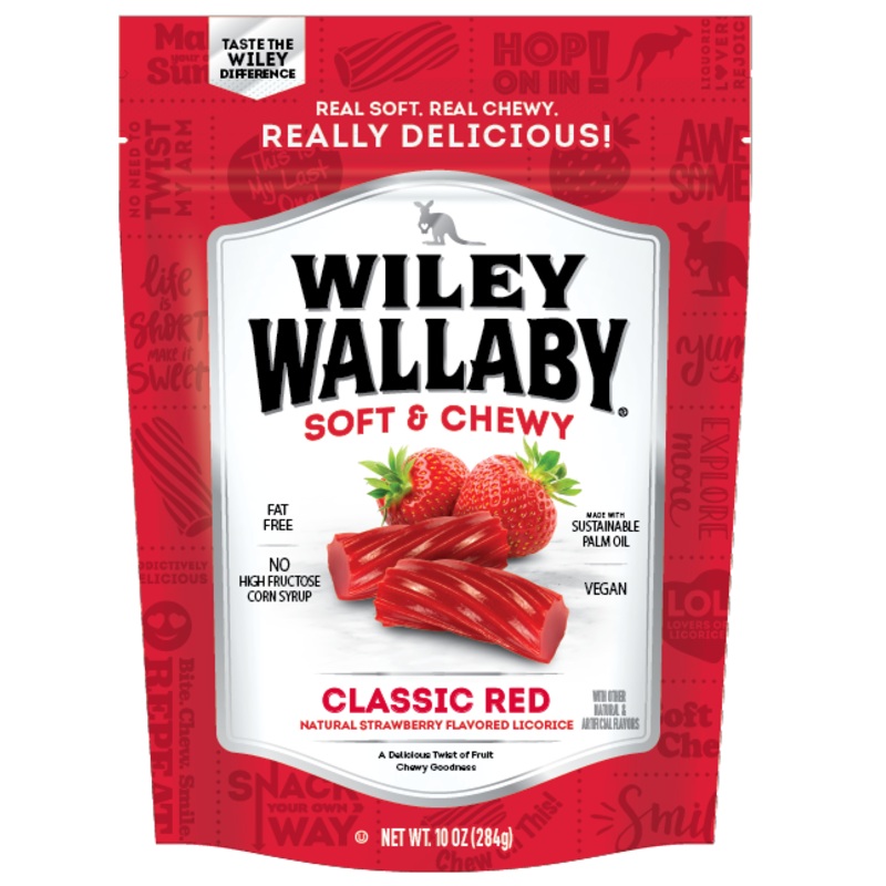 Wiley Wallaby Classic Red Strawberry Flavored Licorice