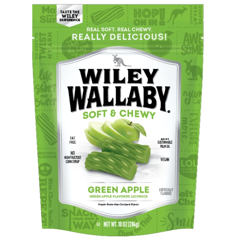 Wiley Wallaby Green Apple Australian Style Licorice