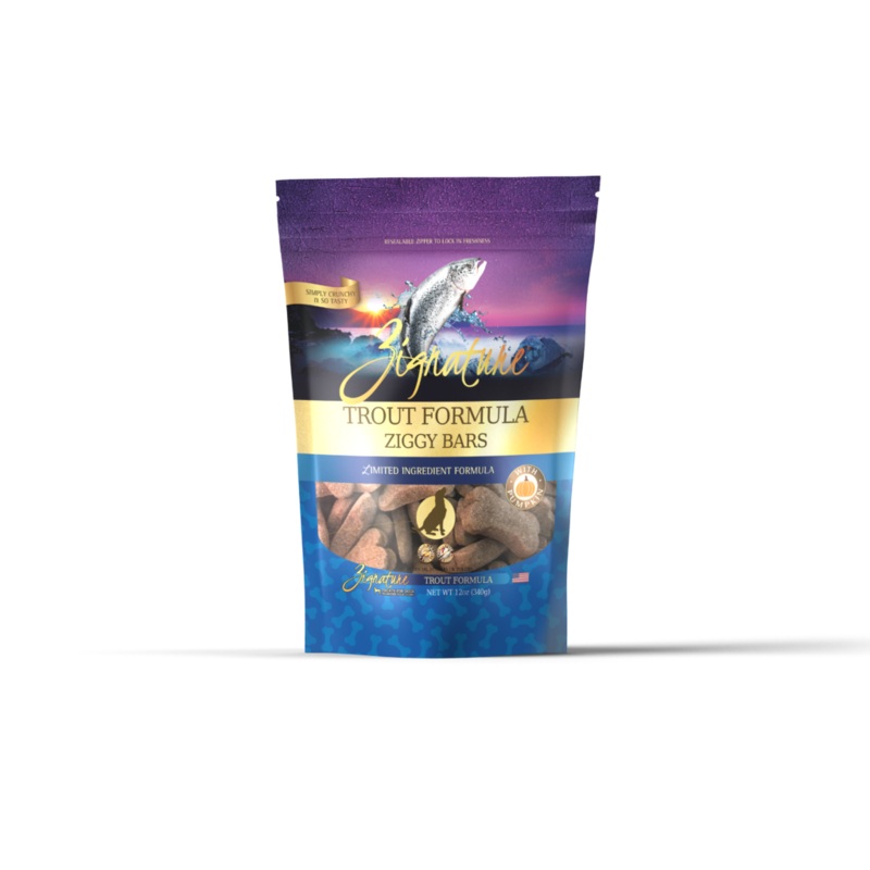 Zignature Ziggy Bars Trout Dog Treats