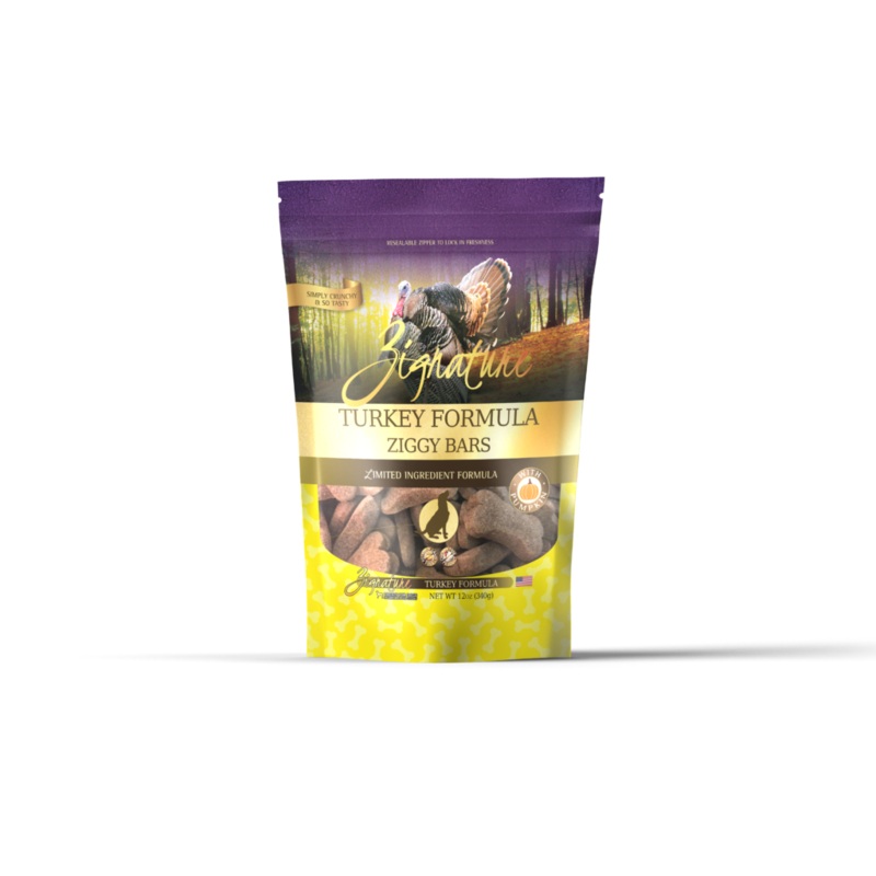 Zignature Ziggy Bars Turkey Dog Treats