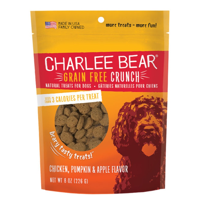Charlee Bear Grain Free Crunch Chicken, Pumpkin, & Apple Flavored Dog Treats