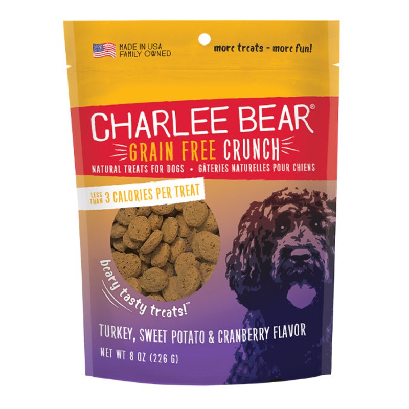 Charlee Bear Grain Free Crunch Turkey, Sweet Potato & Cranberry Flavored Dog Treats