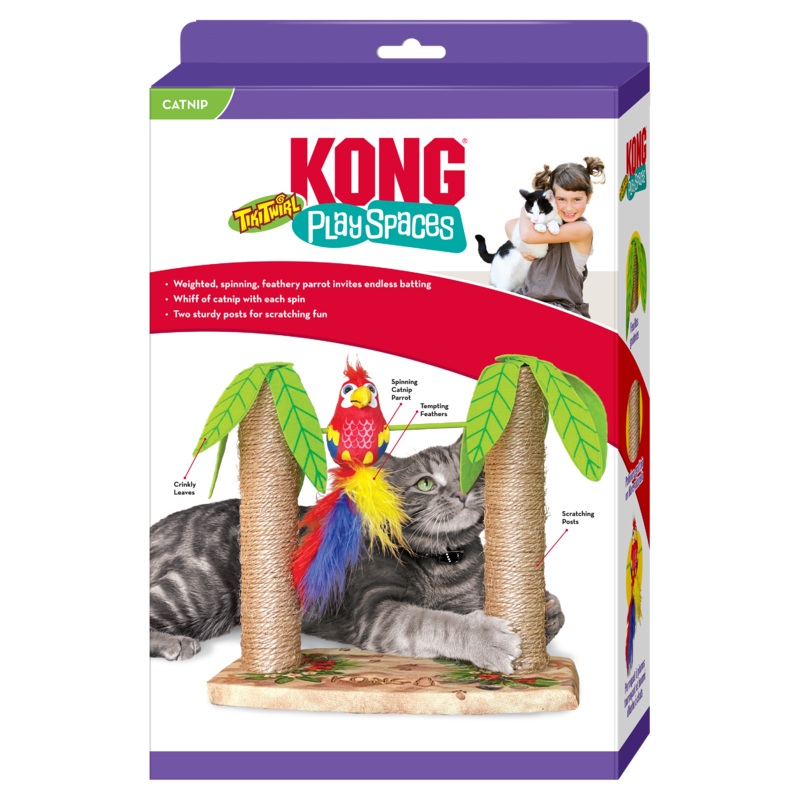 KONG Play Spaces Tiki Twirl Cat Scratcher