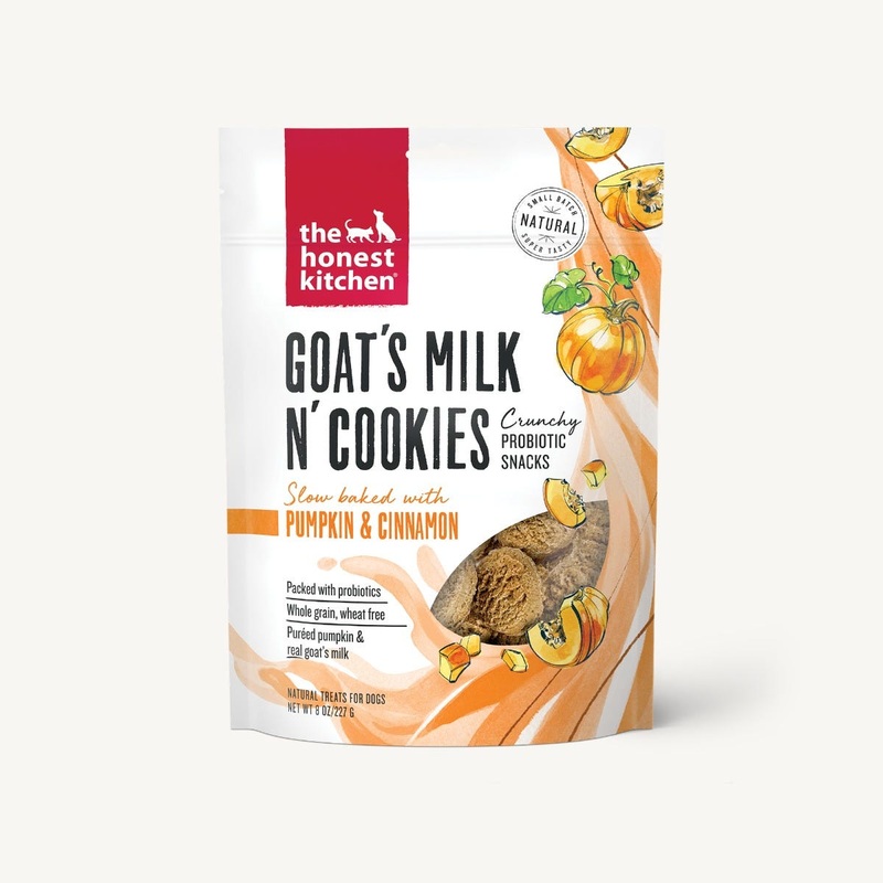 The Honest Kitchen Goat’s Milk N’ Cookies Pumpkin & Cinnamon Probiotic Dog Treats