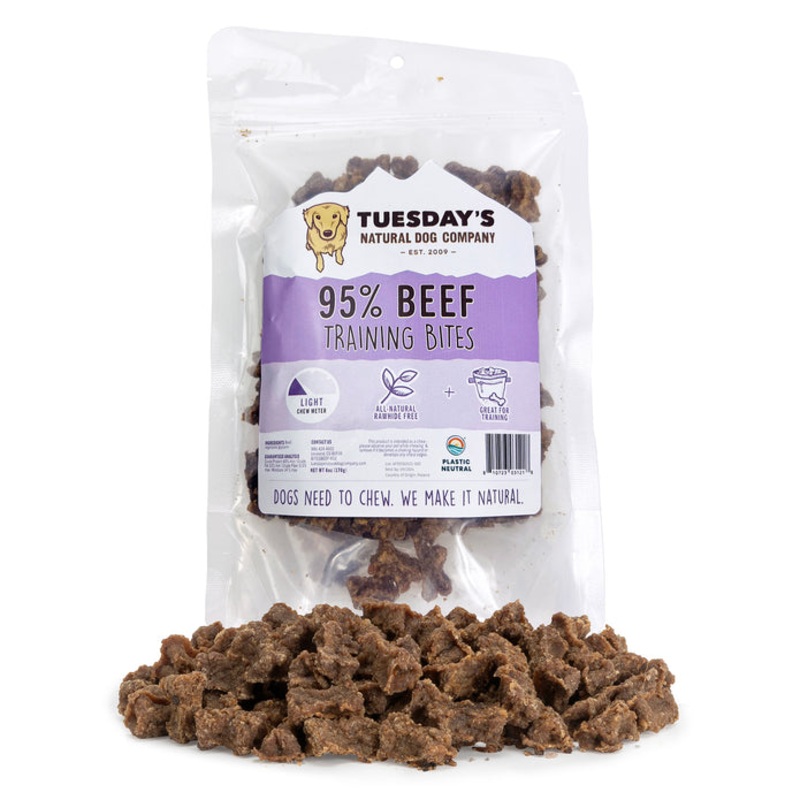 Tuesday’s Natural Dog Company Beef Training Bites Dog Treat