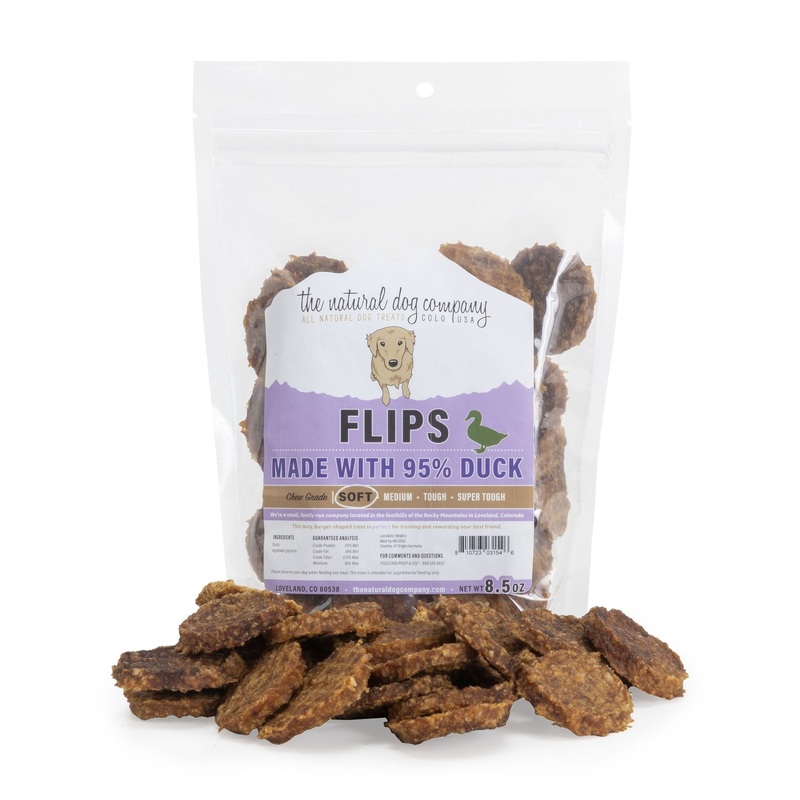 Tuesday’s Natural Dog Company Duck Flips Dog Treat