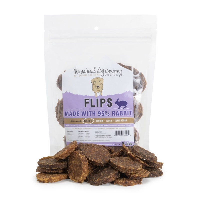 Tuesday’s Natural Dog Company Rabbit Flips Dog Treat