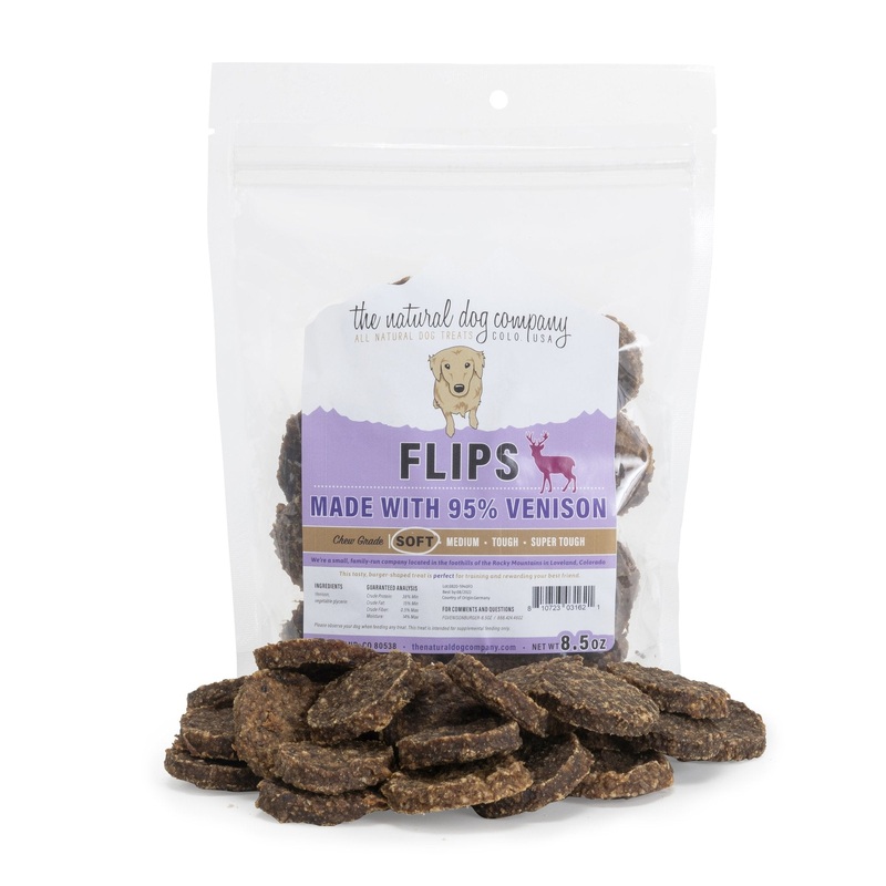 Tuesday’s Natural Dog Company Venision Flips Dog Treat